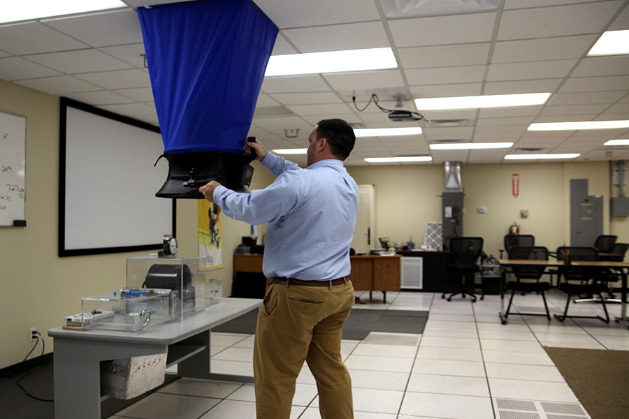 Residential air balancing training classroom.